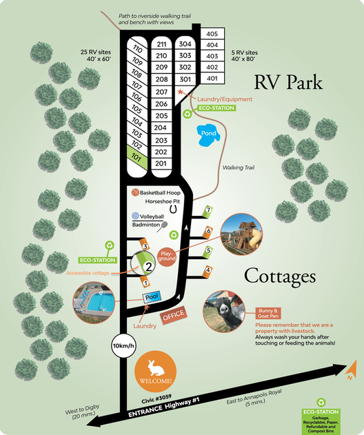 Property map showing the accessible cottage